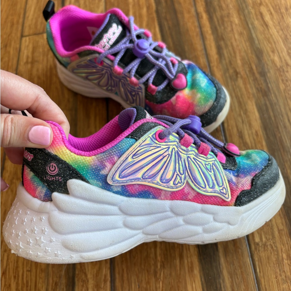 Sketchers light up butterfly Colorful Kids Sneakers